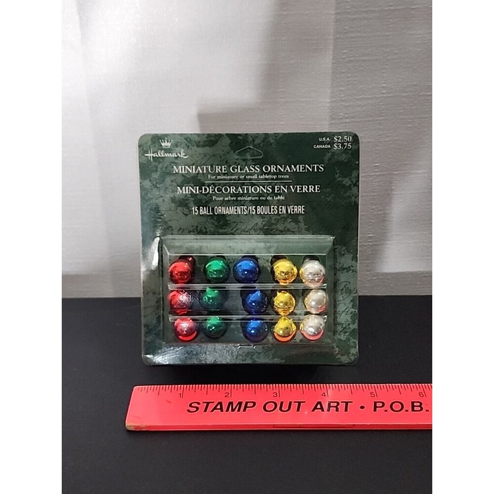 Hallmark Miniature glass ball ornaments 15ct New